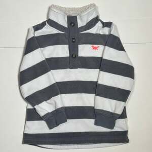 Carter's Toddler Boy's Striped Fleece Quarter-Zip Pullover Sweater Size 2T